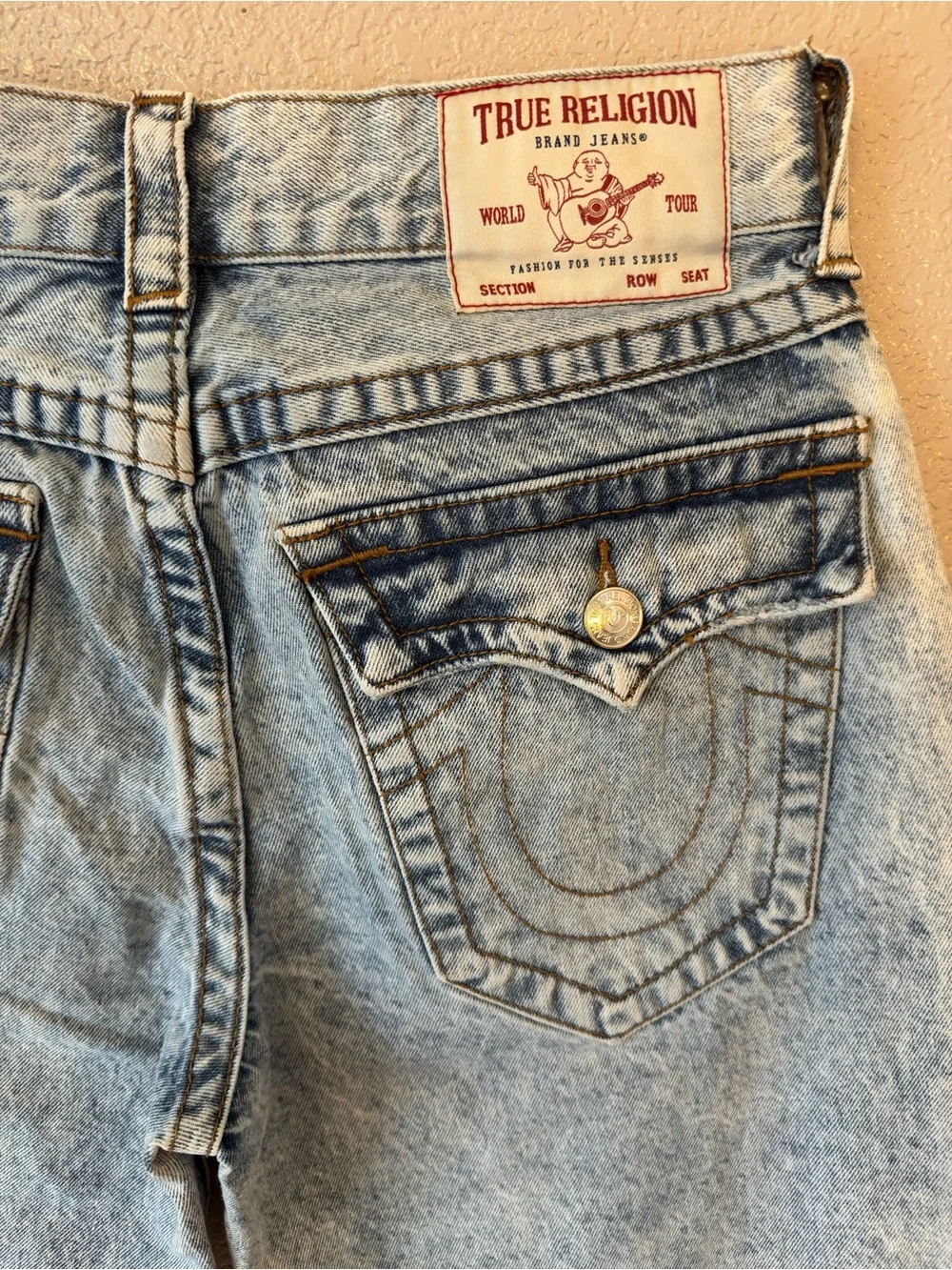 True Religion Light Blue High-Rise Denim Jeans